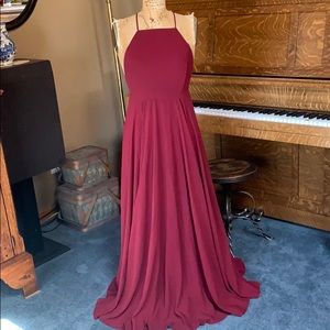 Lulus Mythical Kind of Love Maxi Wine Red